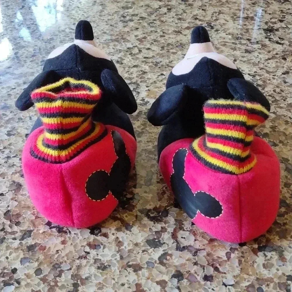 Mickey Mouse Youth Plush Cozy Sock Top Slippers NWOT - Picture 6 of 11